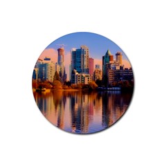 Vancouver Canada Sea Ocean Rubber Coaster (round)  by Simbadda