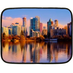 Vancouver Canada Sea Ocean Fleece Blanket (mini) by Simbadda