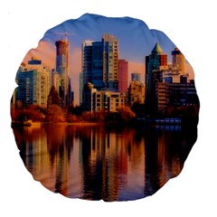 Vancouver Canada Sea Ocean Large 18  Premium Round Cushions by Simbadda