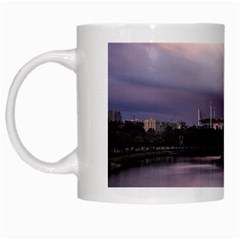 Sunset Melbourne Yarra River White Mugs by Simbadda