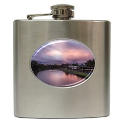 Sunset Melbourne Yarra River Hip Flask (6 Oz) by Simbadda