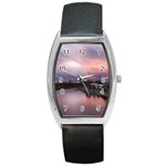 Sunset Melbourne Yarra River Barrel Style Metal Watch Front