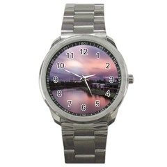 Sunset Melbourne Yarra River Sport Metal Watch by Simbadda