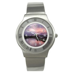 Sunset Melbourne Yarra River Stainless Steel Watch by Simbadda