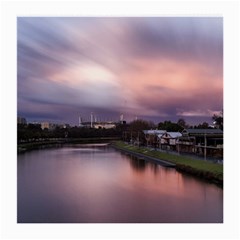 Sunset Melbourne Yarra River Medium Glasses Cloth (2-side) by Simbadda