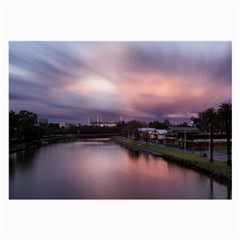 Sunset Melbourne Yarra River Large Glasses Cloth by Simbadda