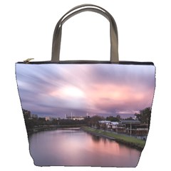 Sunset Melbourne Yarra River Bucket Bags by Simbadda