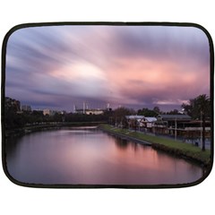 Sunset Melbourne Yarra River Double Sided Fleece Blanket (mini)  by Simbadda