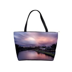 Sunset Melbourne Yarra River Shoulder Handbags by Simbadda