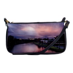 Sunset Melbourne Yarra River Shoulder Clutch Bags by Simbadda