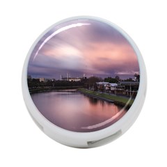 Sunset Melbourne Yarra River 4-port Usb Hub (two Sides)  by Simbadda