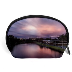 Sunset Melbourne Yarra River Accessory Pouches (large)  by Simbadda