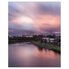 Sunset Melbourne Yarra River Drawstring Bag (small) by Simbadda