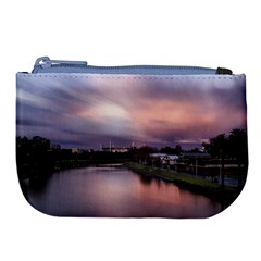 Sunset Melbourne Yarra River Large Coin Purse by Simbadda