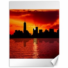 Skyline New York City Sunset Dusk Canvas 36  X 48   by Simbadda