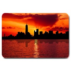 Skyline New York City Sunset Dusk Large Doormat 