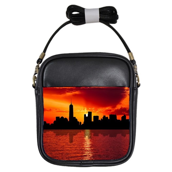 Skyline New York City Sunset Dusk Girls Sling Bags