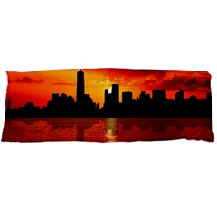 Skyline New York City Sunset Dusk Body Pillow Case Dakimakura (two Sides) by Simbadda