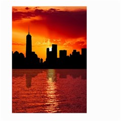 Skyline New York City Sunset Dusk Large Garden Flag (two Sides) by Simbadda