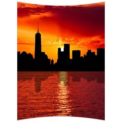 Skyline New York City Sunset Dusk Back Support Cushion by Simbadda