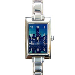 Skyscrapers City Skyscraper Zirkel Rectangle Italian Charm Watch by Simbadda