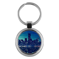 Skyscrapers City Skyscraper Zirkel Key Chains (round)  by Simbadda