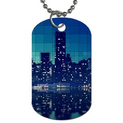 Skyscrapers City Skyscraper Zirkel Dog Tag (one Side) by Simbadda