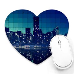 Skyscrapers City Skyscraper Zirkel Heart Mousepads by Simbadda