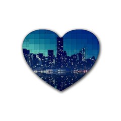 Skyscrapers City Skyscraper Zirkel Heart Coaster (4 Pack)  by Simbadda