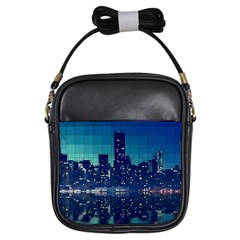 Skyscrapers City Skyscraper Zirkel Girls Sling Bags by Simbadda