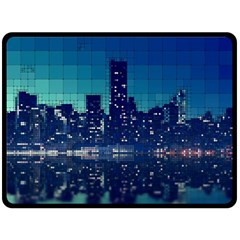 Skyscrapers City Skyscraper Zirkel Fleece Blanket (large)  by Simbadda