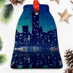 Skyscrapers City Skyscraper Zirkel Ornament (bell) by Simbadda