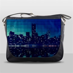 Skyscrapers City Skyscraper Zirkel Messenger Bags by Simbadda