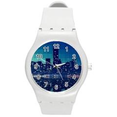 Skyscrapers City Skyscraper Zirkel Round Plastic Sport Watch (m) by Simbadda