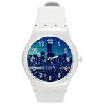 Skyscrapers City Skyscraper Zirkel Round Plastic Sport Watch (M) Front