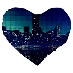 Skyscrapers City Skyscraper Zirkel Large 19  Premium Heart Shape Cushions by Simbadda