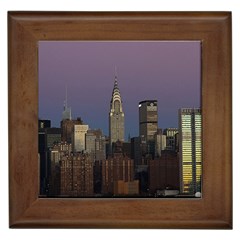 Skyline City Manhattan New York Framed Tiles by Simbadda