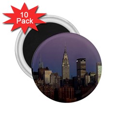 Skyline City Manhattan New York 2 25  Magnets (10 Pack)  by Simbadda