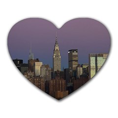 Skyline City Manhattan New York Heart Mousepads by Simbadda