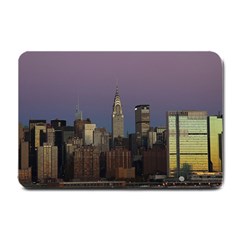 Skyline City Manhattan New York Small Doormat  by Simbadda