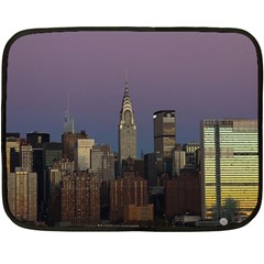 Skyline City Manhattan New York Fleece Blanket (mini) by Simbadda