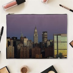 Skyline City Manhattan New York Cosmetic Bag (xl) by Simbadda