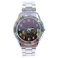 Skyline City Manhattan New York Stainless Steel Analogue Watch by Simbadda