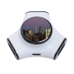 Skyline City Manhattan New York 3-port Usb Hub by Simbadda