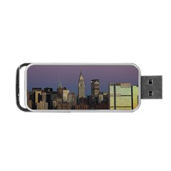 Skyline City Manhattan New York Portable Usb Flash (one Side) by Simbadda