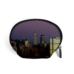 Skyline City Manhattan New York Accessory Pouches (small)  by Simbadda