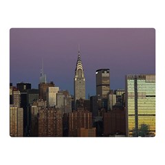 Skyline City Manhattan New York Double Sided Flano Blanket (mini)  by Simbadda