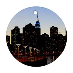 New York City Skyline Building Ornament (round) by Simbadda