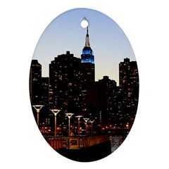 New York City Skyline Building Ornament (oval) by Simbadda