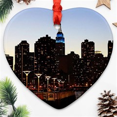 New York City Skyline Building Ornament (heart) by Simbadda